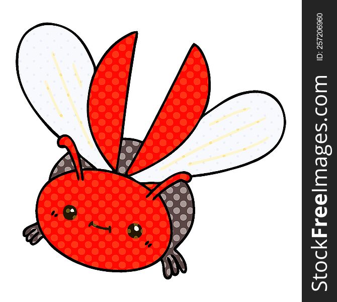comic book style quirky cartoon flying beetle. comic book style quirky cartoon flying beetle