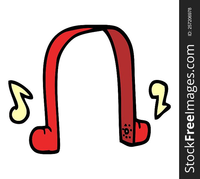 cartoon doodle modern headphones
