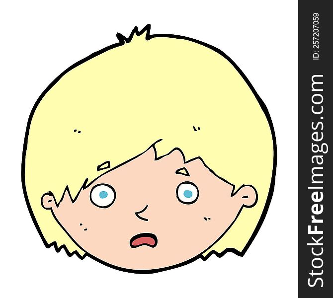 Cartoon Unhappy Boy