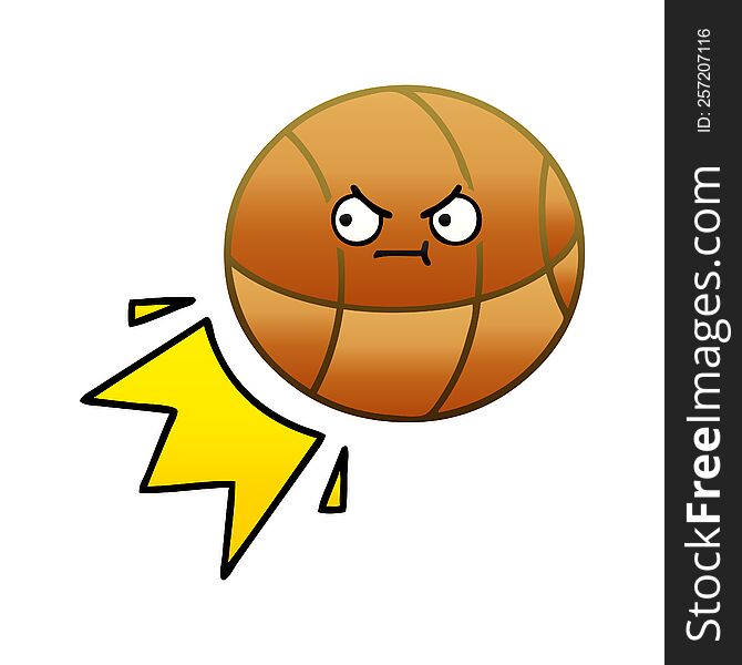 Gradient Shaded Cartoon Basketball