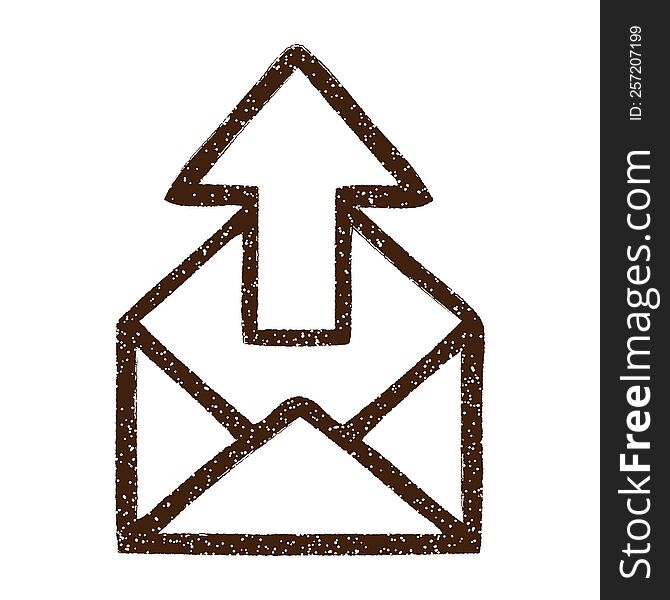 Email Symbol Charcoal Drawing