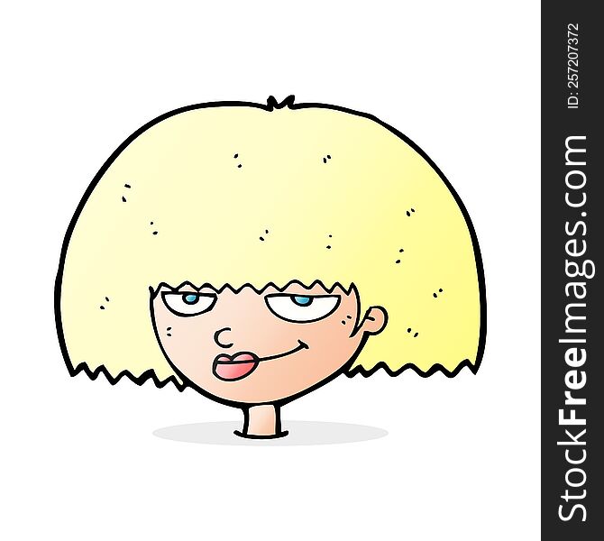 Cartoon Mean Female Face