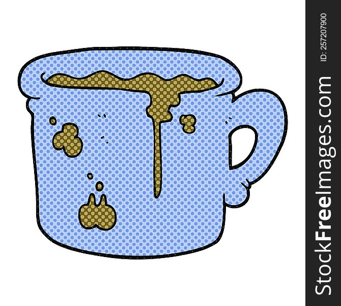 Cartoon Old Coffee Cup