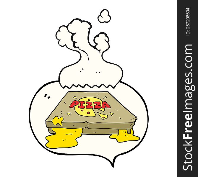 Speech Bubble Cartoon Pizza