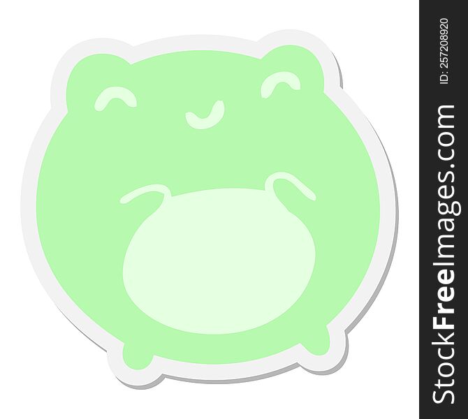 cute cartoon frog sticker