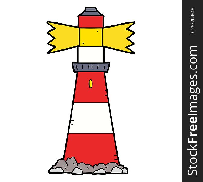 cartoon lighthouse. cartoon lighthouse