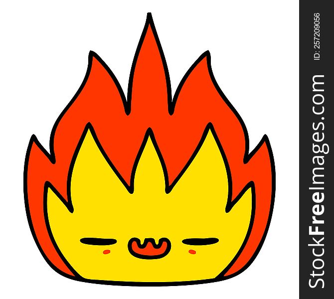 cartoon of a cute flame demon. cartoon of a cute flame demon