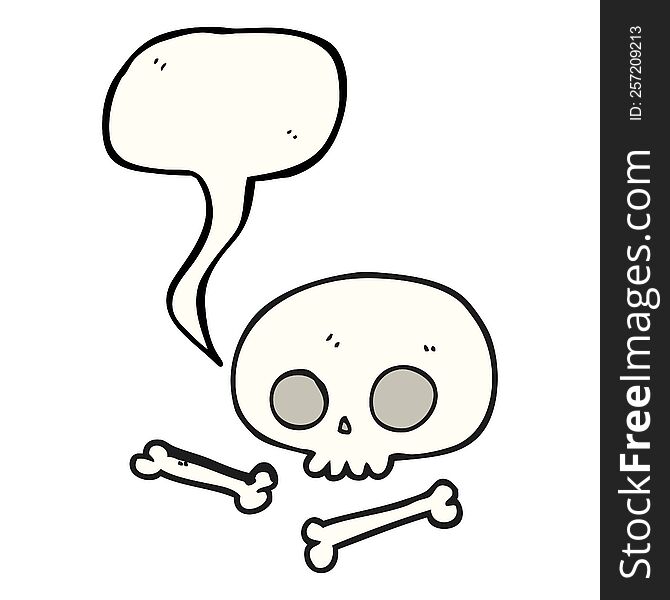Speech Bubble Cartoon Skull And Bones