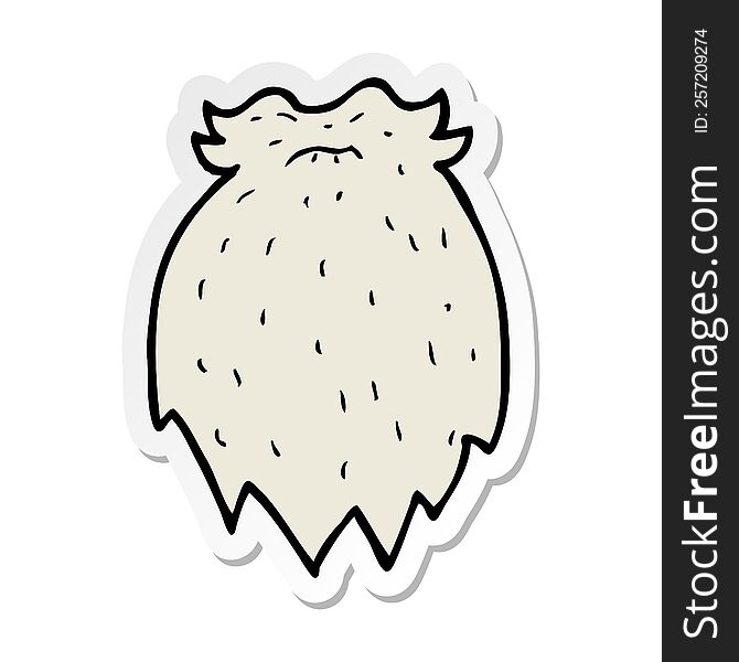 Sticker Of A Cartoon Fake Beard