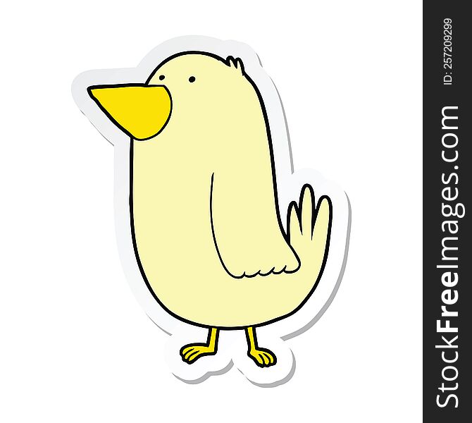 sticker of a Cartoon Bird