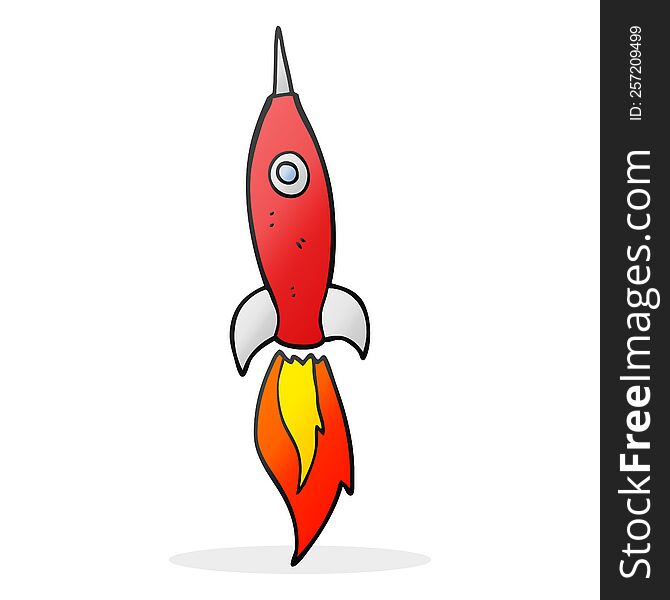 cartoon rocket