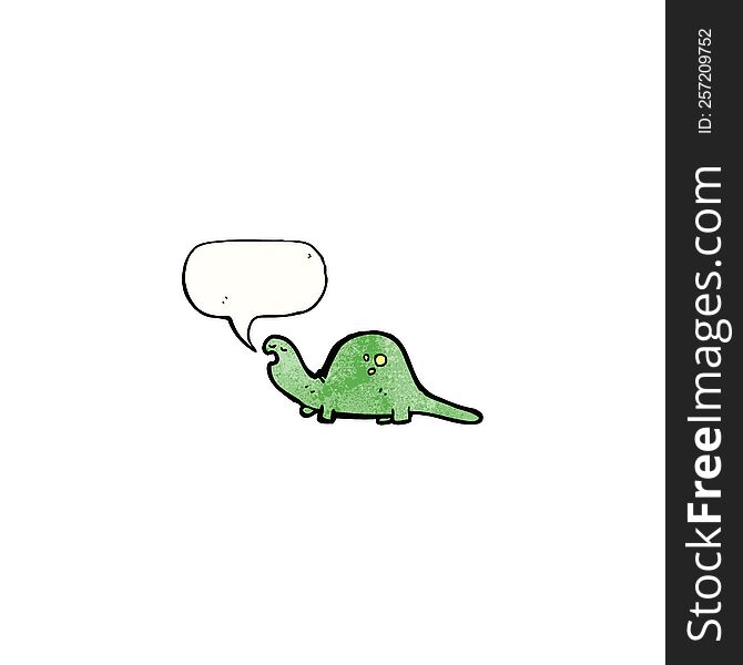 cute dinosaur with speech bubble