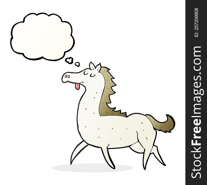 Thought Bubble Cartoon Horse