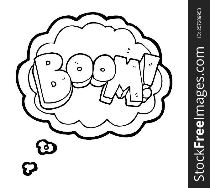 freehand drawn thought bubble cartoon boom