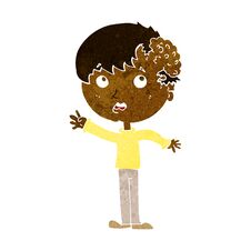 Free Cartoon Boy With Growth On Head Stock Photography - 257213272