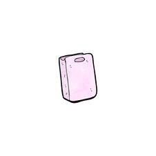 Cartoon Pink Gift Bag Stock Photo