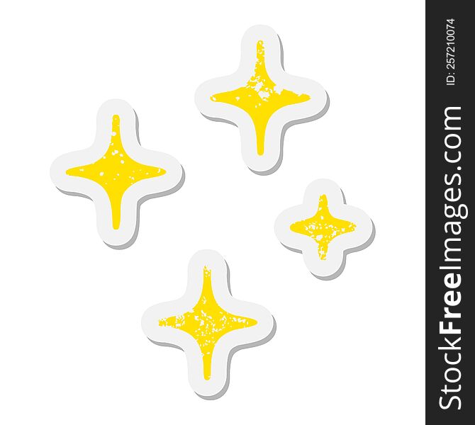 bright and shining star symbols grunge sticker