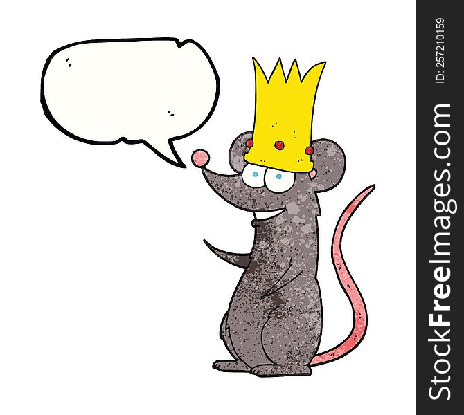 freehand speech bubble textured cartoon rat king. freehand speech bubble textured cartoon rat king