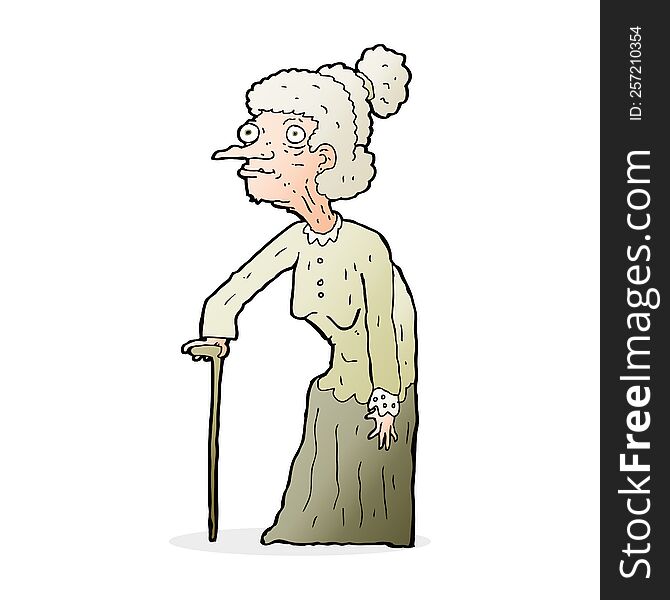 Cartoon Old Woman