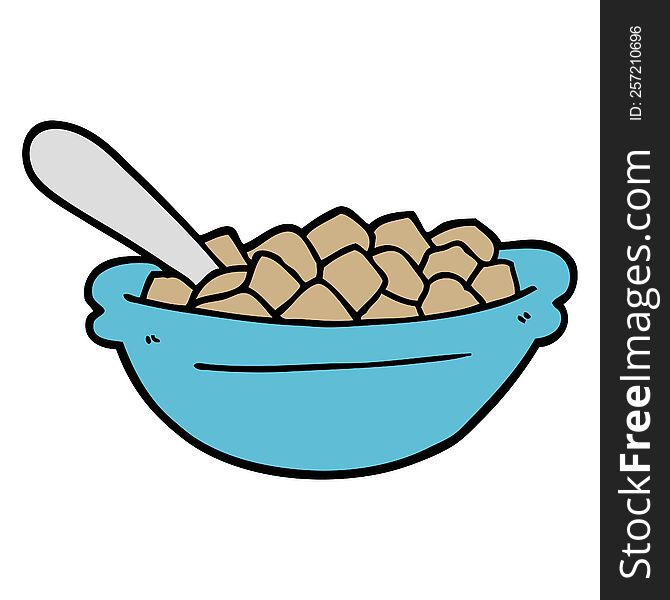 cartoon cereal bowl