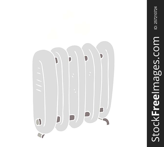 flat color illustration of radiator. flat color illustration of radiator