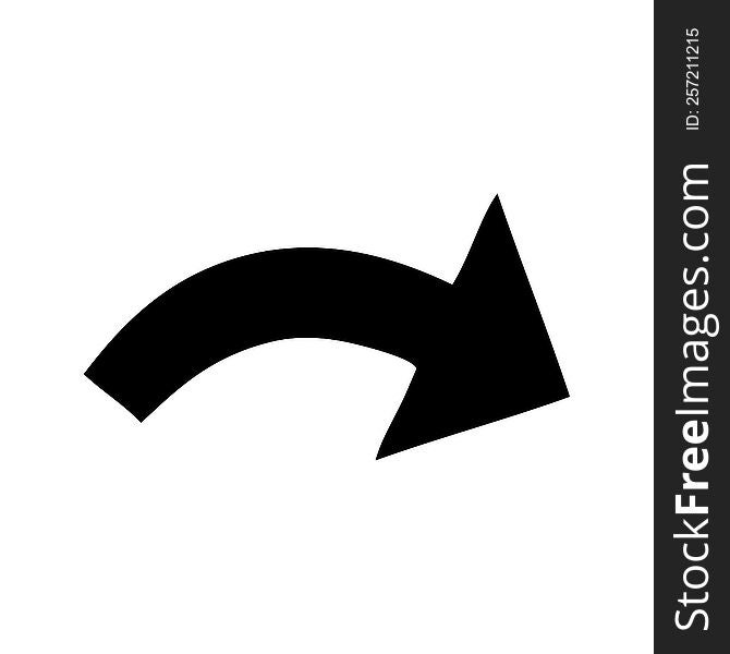 Flat Symbol Pointing Arrow