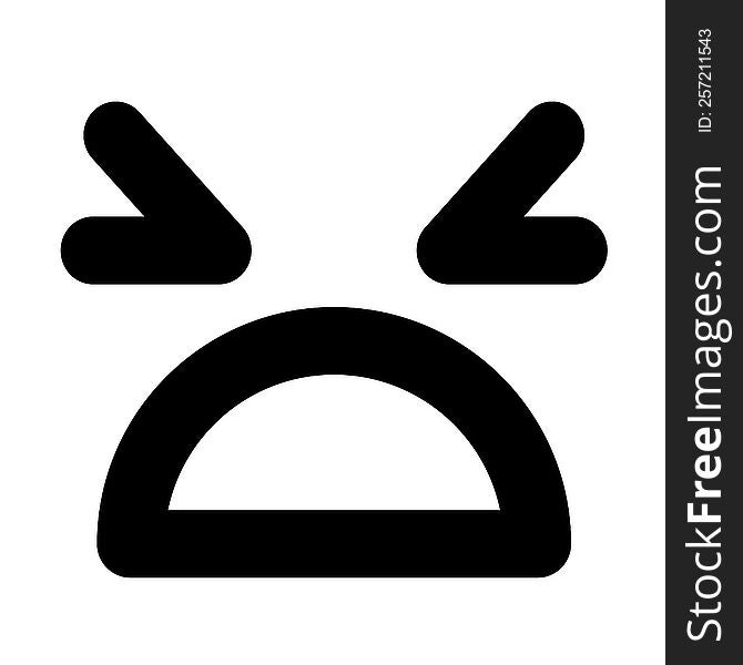 simple angry face icon