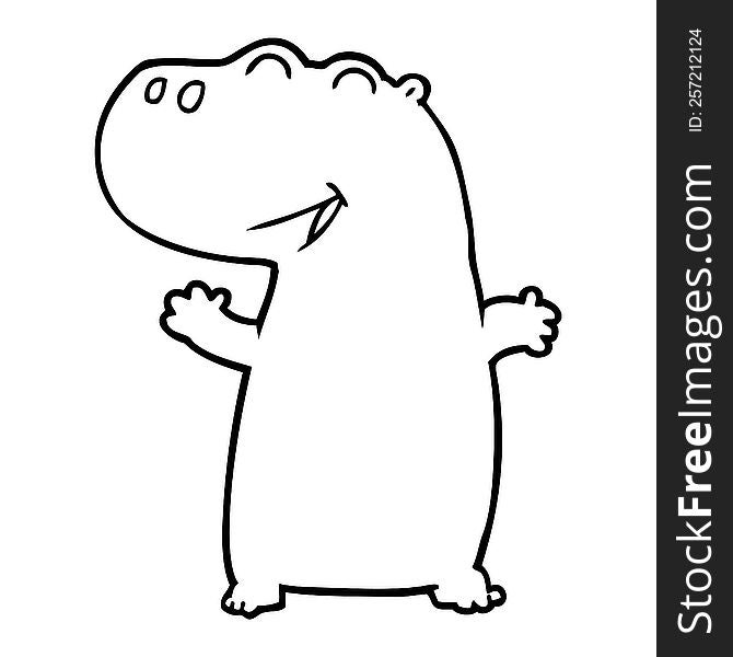 cartoon hippopotamus. cartoon hippopotamus