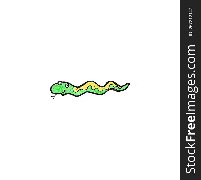 Cartoon Slithering Snake