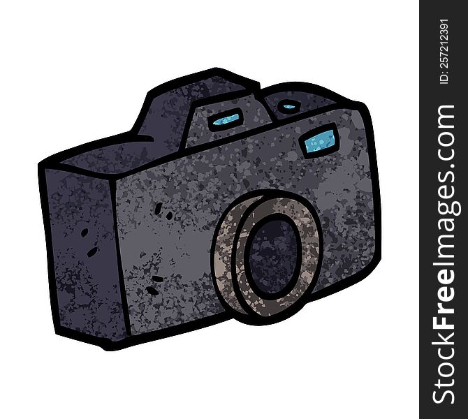 grunge textured illustration cartoon camera