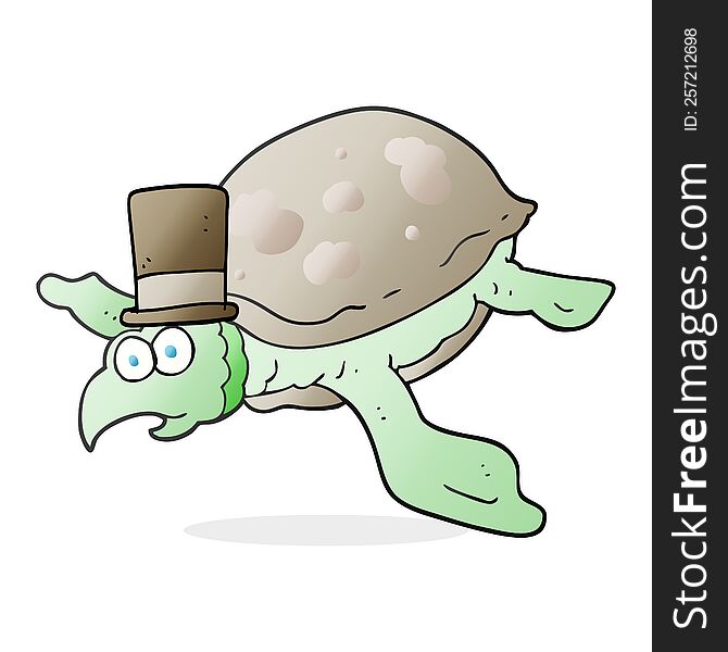 freehand drawn cartoon turtle