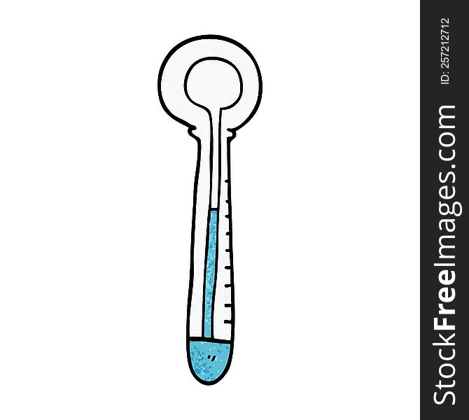 cartoon doodle medical thermometer