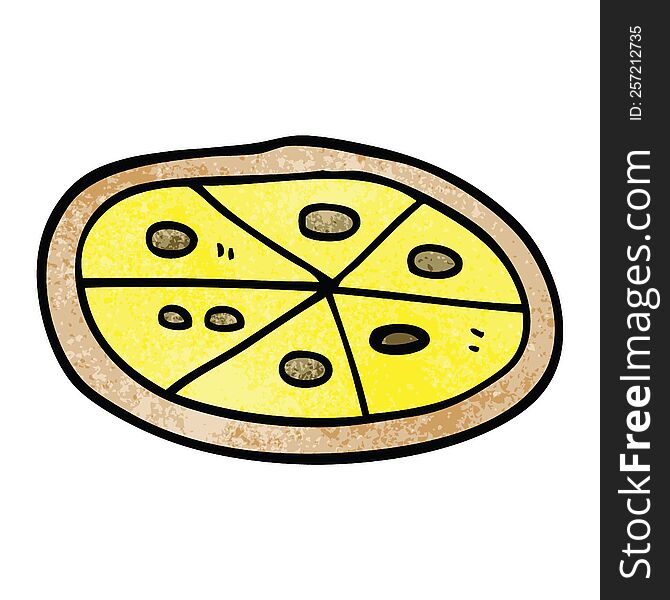 cartoon doodle pizza
