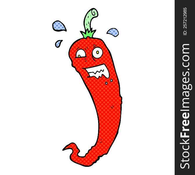 hot chilli pepper freehand drawn cartoon. hot chilli pepper freehand drawn cartoon