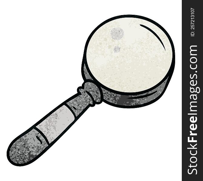 Textured Cartoon Doodle Of A Magnifying Glass