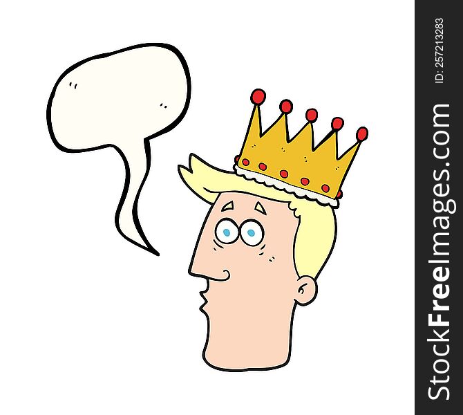 Speech Bubble Cartoon Kings Head
