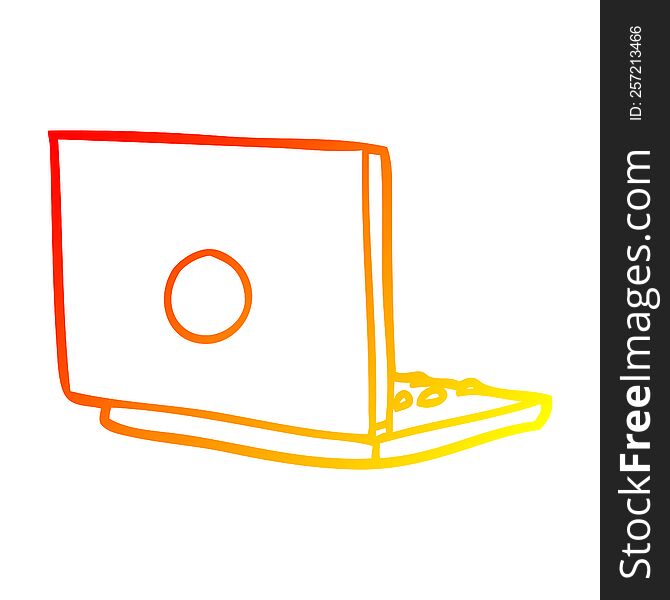 warm gradient line drawing of a laptop computer