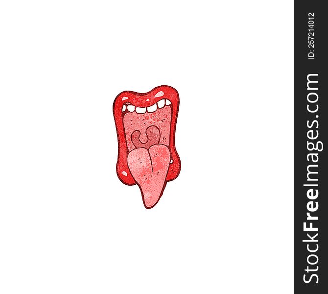 Cartoon Halloween Mouth Sticking Out Tongue