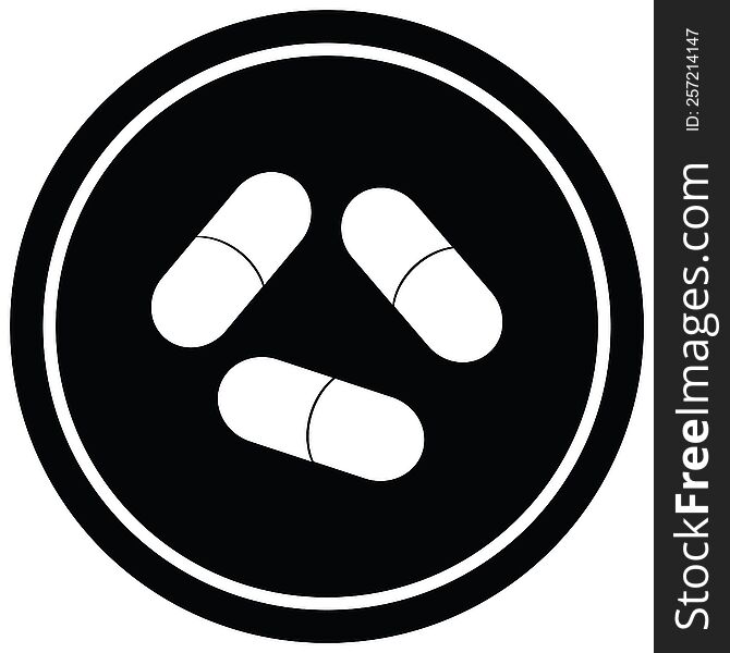 pills circular symbol