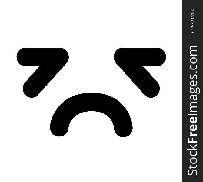 simple depressed face icon