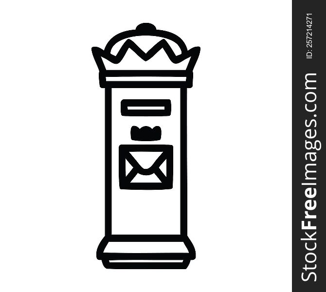 British postbox icon symbol