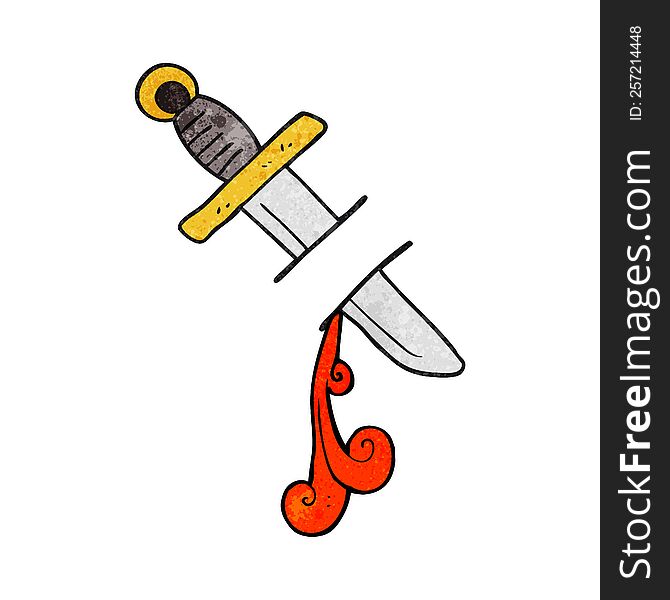 Texture Cartoon Tattoo Knife Symbol