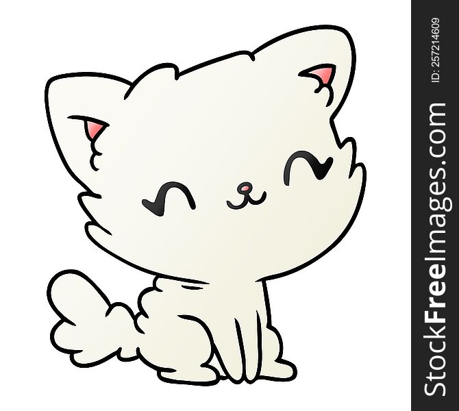 gradient cartoon cute kawaii fluffy cat