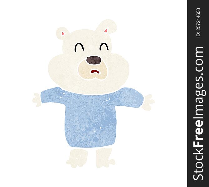 Cartoon Unhappy Polar Bear