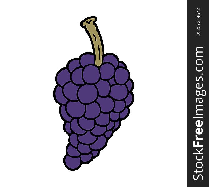 cartoon doodle bunch of grapes