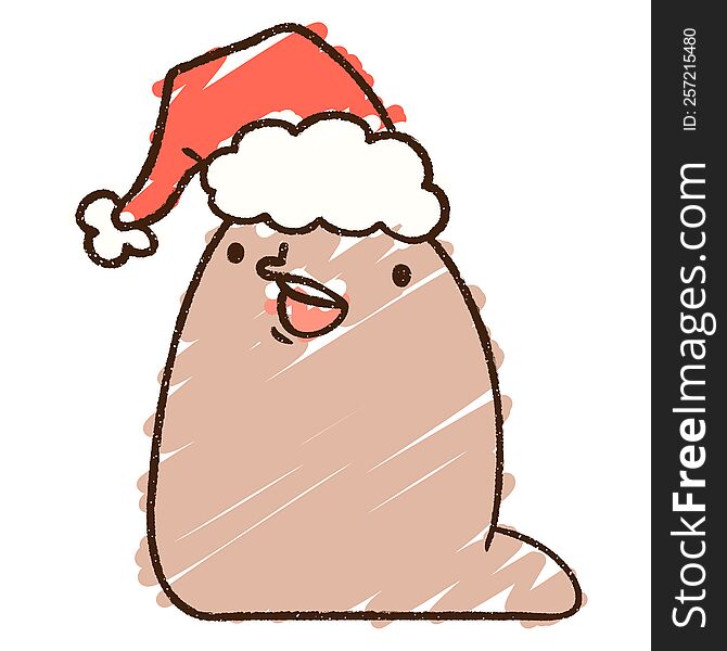 Christmas Slug Chalk Drawing