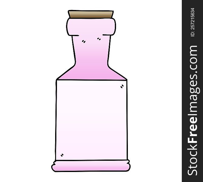Quirky Gradient Shaded Cartoon Potion Bottle