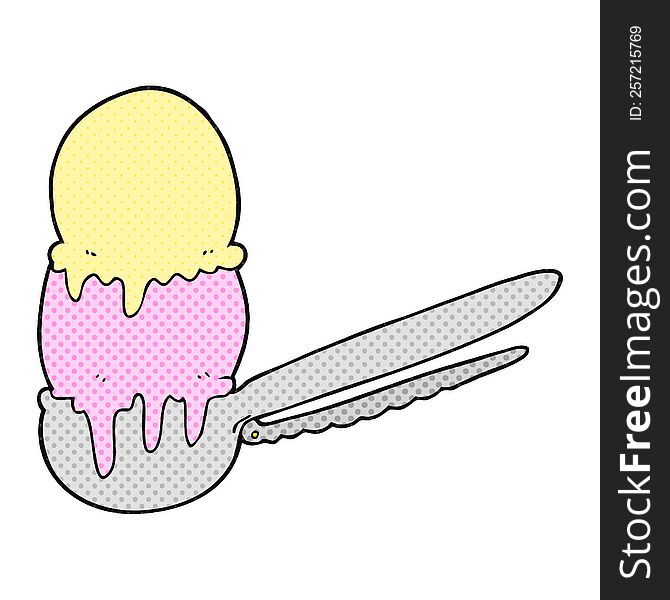 Cartoon Scoop Of Ice Cream