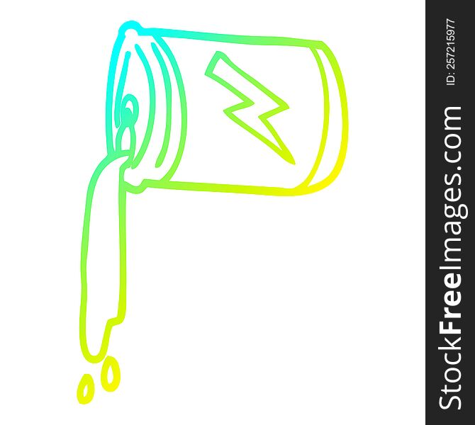 cold gradient line drawing of a cartoon unhealthy drink