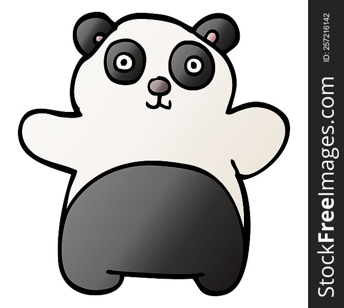 cartoon doodle happy panda